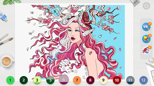 Screenshot of Anime Paint - ASMR Color
