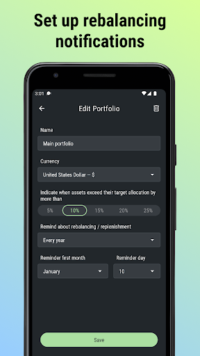 Gecko: Portfolio Rebalancing Screen 3