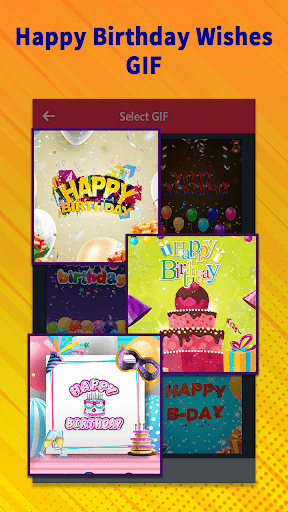 Android application Happy Birthday Wishes GIF screenshort