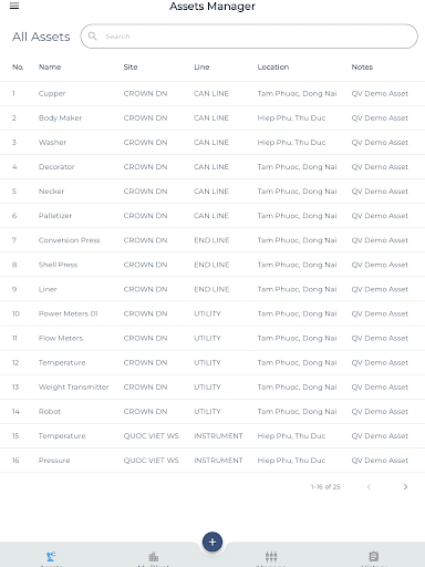 QVIIoT Assets Manager App