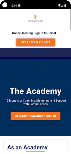 Android application Samuel Leeds Training screenshort