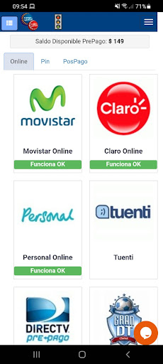 Carga Virtual Screen 3