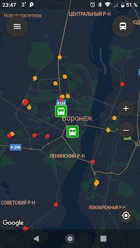 Android application VrnBus - автобусы Воронежа screenshort