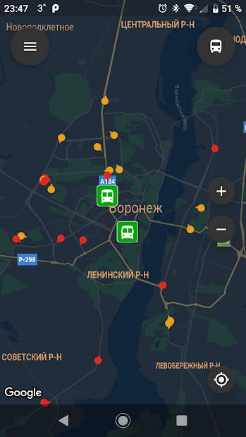 Captura de Pantalla 2 VrnBus - автобусы Воронежа android