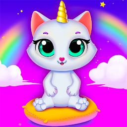 「Unicorn Cat Princess Baby Game」圖示圖片