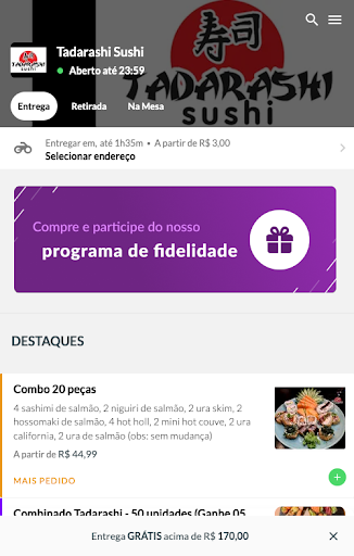 Android application Tadarashi Sushi screenshort
