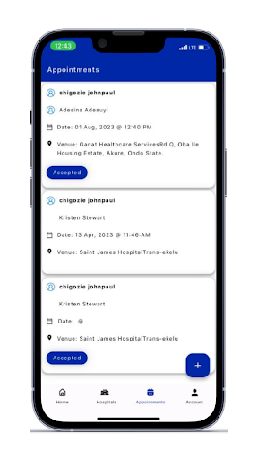 Android application E-Clinic Admin App screenshort