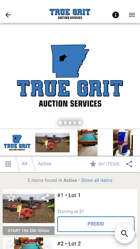 True Grit Auction Services Screen 3