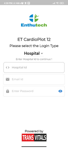 Android application Et CardioPlot Admin screenshort