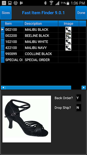 Imagine Fast Item Finder Screen 2