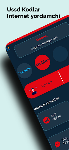 Android application Uzmobile Uztelecom USSD kodlar screenshort
