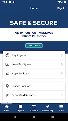 Michigan United Credit Union Screen 3