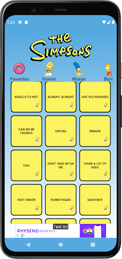 Simsons Soundboard Screen 2