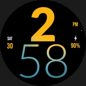 Yellow Large Watch Face