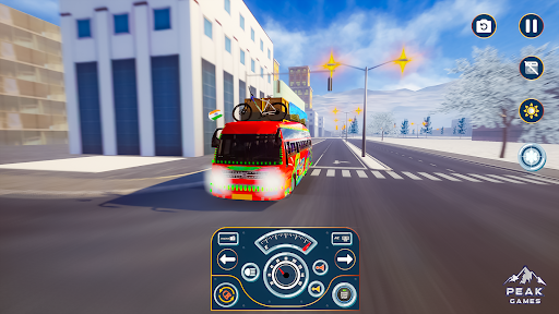 Android application Indian Bus Game Bus Driving 3D screenshort