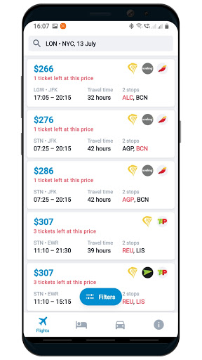 Solo Tour - flights and hotels Screen 3