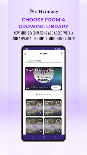 Android application inHarmony: Music Meditations screenshort