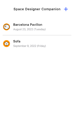 Android application Space Designer Companion screenshort