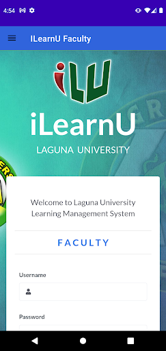 Android application ILearnU Faculty screenshort
