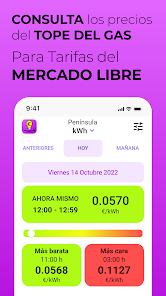 Screenshot 1 Tope del Gas: Precio Luz Hora android
