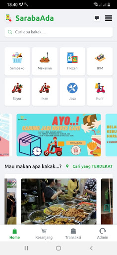 Android application SarabaAda screenshort