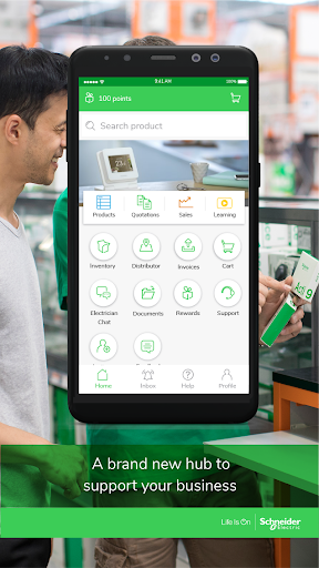 Android application mySchneider Retailer screenshort