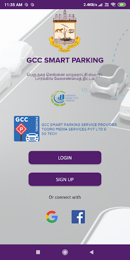 Android application GCC Smart Parking screenshort