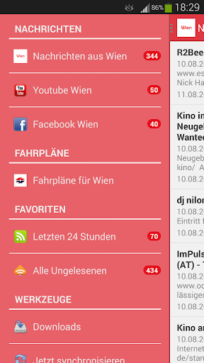Android application Wien Nachrichten screenshort