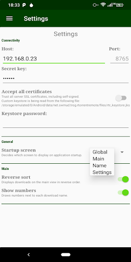 rtorrent remote Screen 2