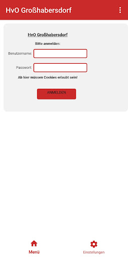 Android application HvO Großhabersdorf screenshort