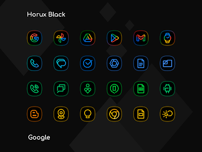 Horux Black - Icon Pack Captura de pantalla