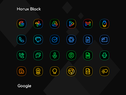 Horux Black - Icon Pack Capture d'écran