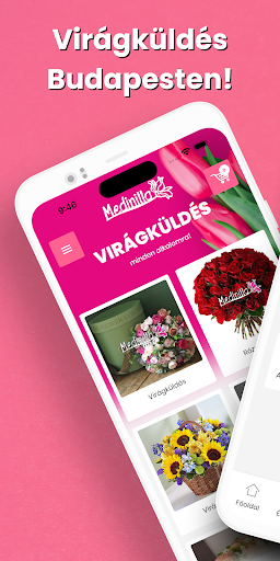 Android application Virágküldés screenshort