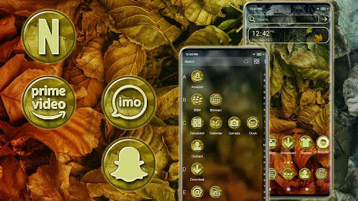 Android application Dry Leaves Theme Launcher screenshort