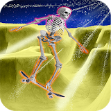 Skeleton skater icon