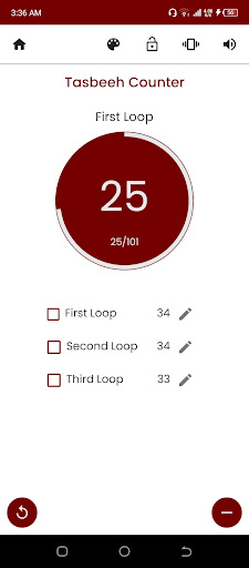 Android application Tasbeeh Counter عداد التسبيح screenshort