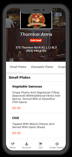 Android application Thornton Arms screenshort