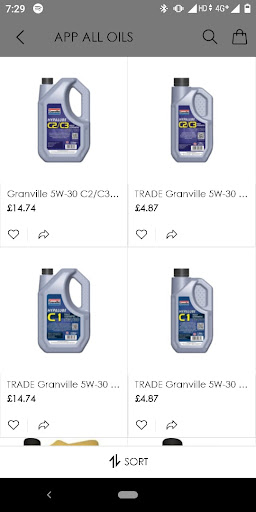 HWB Car Parts Screen 3