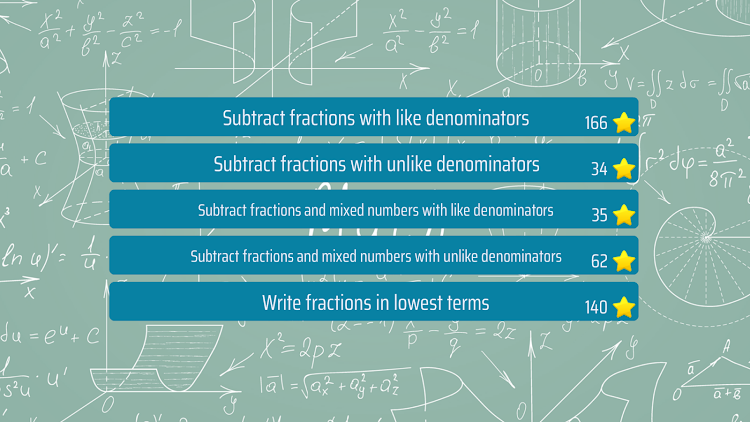 Subtract Fractions Trainer - 8.0.0 - (Android)