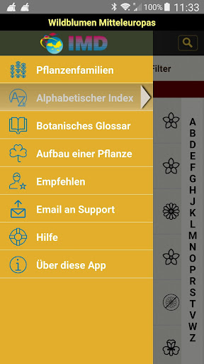Android application Wildblumen screenshort