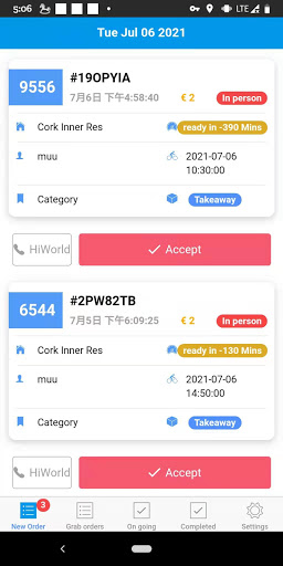 HiWorld Food Driver Screen 2
