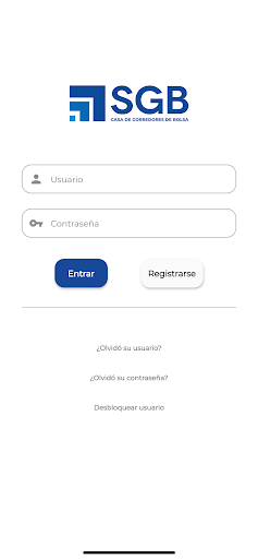 Android application SGB Móvil screenshort