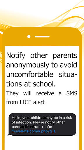 LICE alert, notify that your child has infection