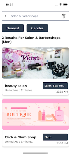 Click and Glam Screen 2