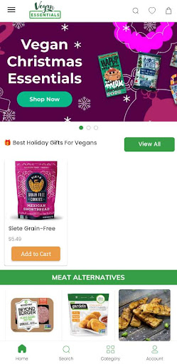 Android application Vegan Essentials screenshort
