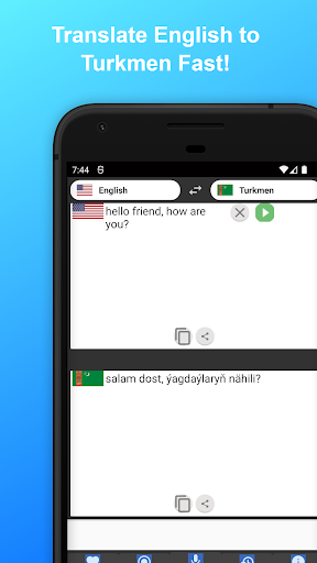Android application English to Turkmen Translator screenshort
