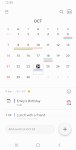 screenshot of Samsung Calendar