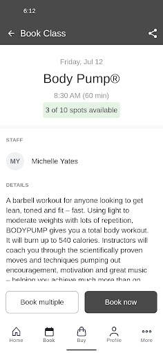Wellness & Fitness Center Screen 3