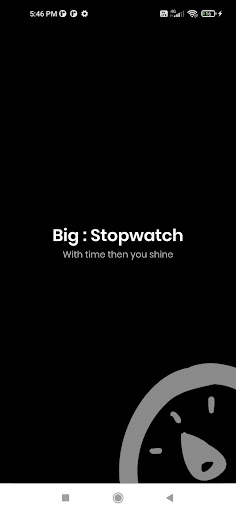 Android application Big Stopwatch screenshort