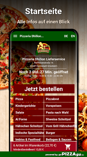 Pizzeria Dhillon Lieferservice Screen 2
